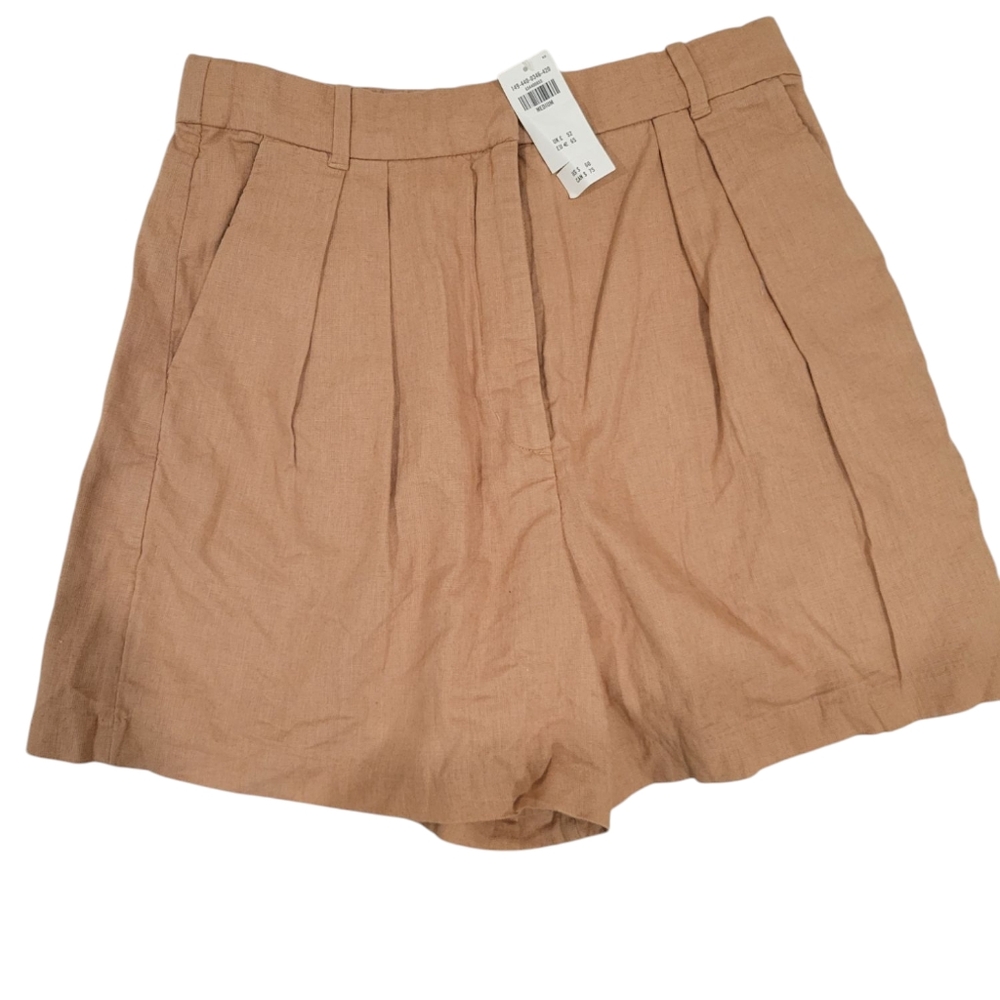 Abercrombie & Fitch Women's High Waisted Tan Shorts - Picture 3 of 5